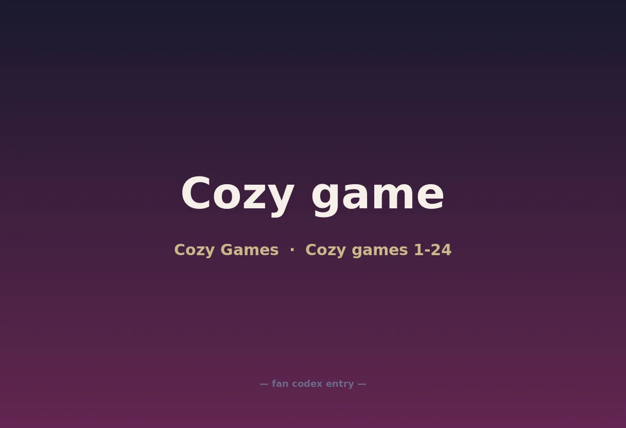 Cozy game